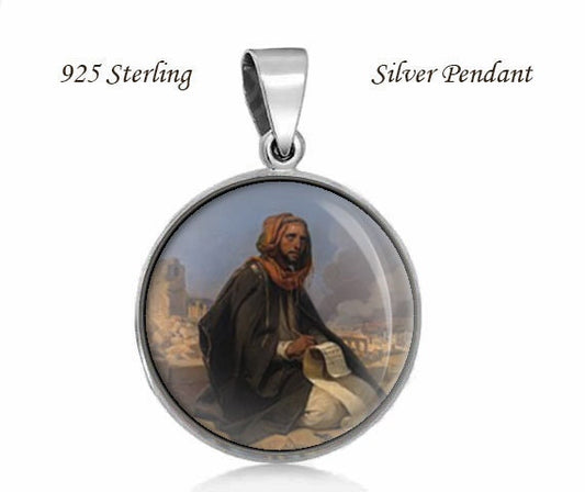St Jeremiah The Holy Prophet Saint Jeremias Pendant Sterling Silver Medal