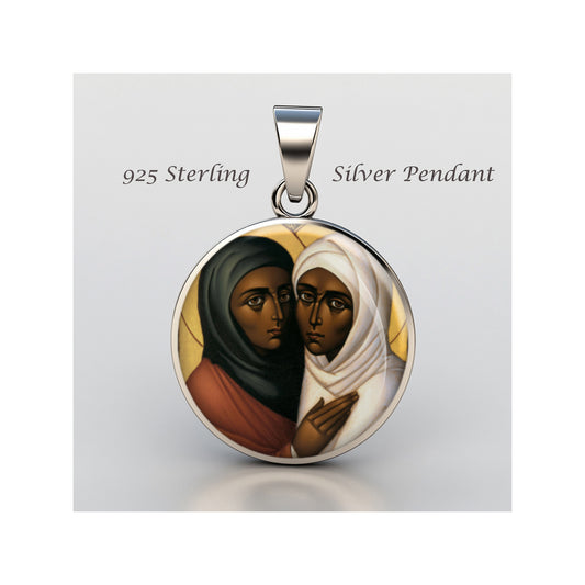 Saint Perpetua And Felicity Catholic sterling silver 925 Christian Medal Patron image 0