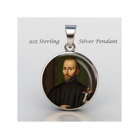 Saint Antonio Maria Zaccaria Round Religious Devotional sterling silver 925 Christian Medal