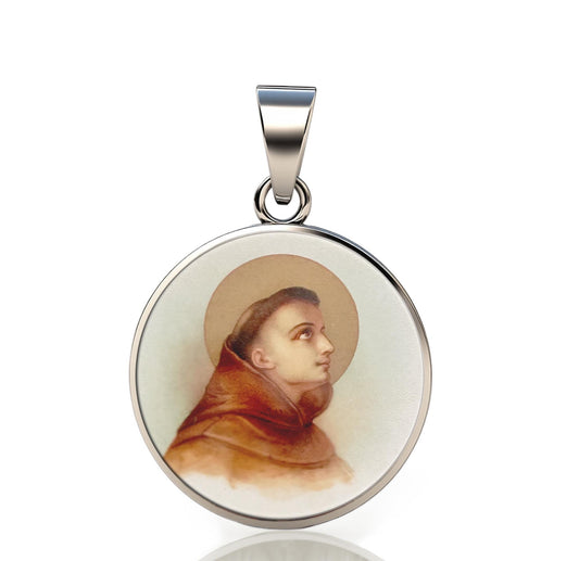Saint Anthony Of Padua Pendant - Religious Devotional sterling silver 925 Christian Medal Patron