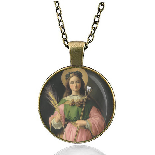 St Apollonia Patron Saint of Dentistry Religious Catholic Christian Medal Pendant necklace / jewelry