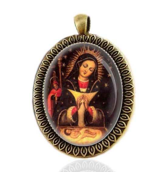 Our Lady of Altagracia Queen and Protector of all Dominicans Religious Christian Catholic Medal Pendant Jewelry