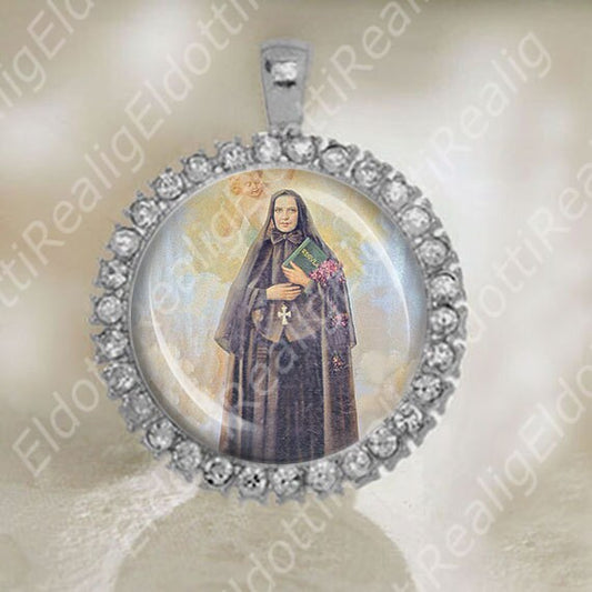 St. Francesca Cabrini - Religious Catholic Medal Silver Tone