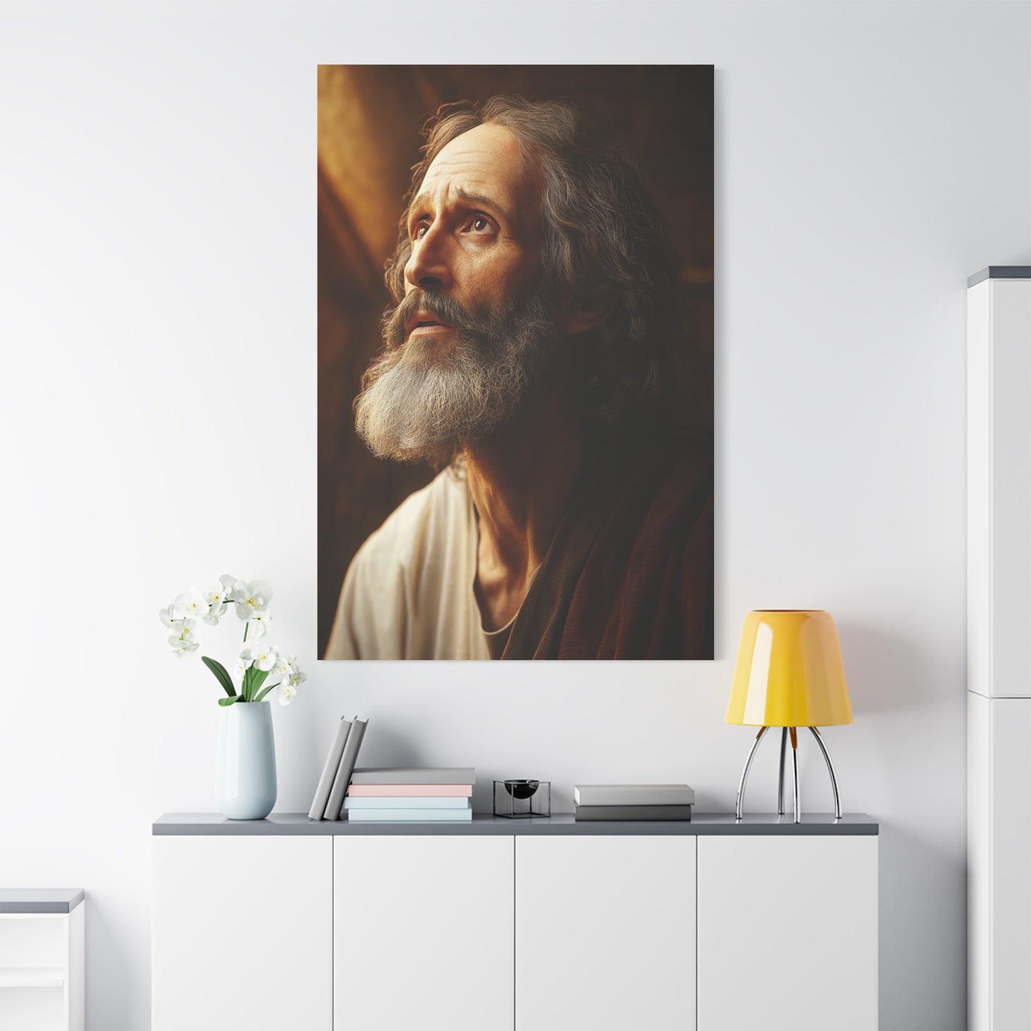 St. Matthew Apostle and Evangelist Catholic Canvas Wall Art, Christian Decor