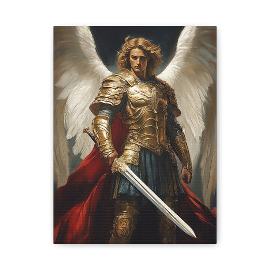Archangel Michael Catholic digital print Canvas Print, Catholic Decor Wall, Gift Religious Christian