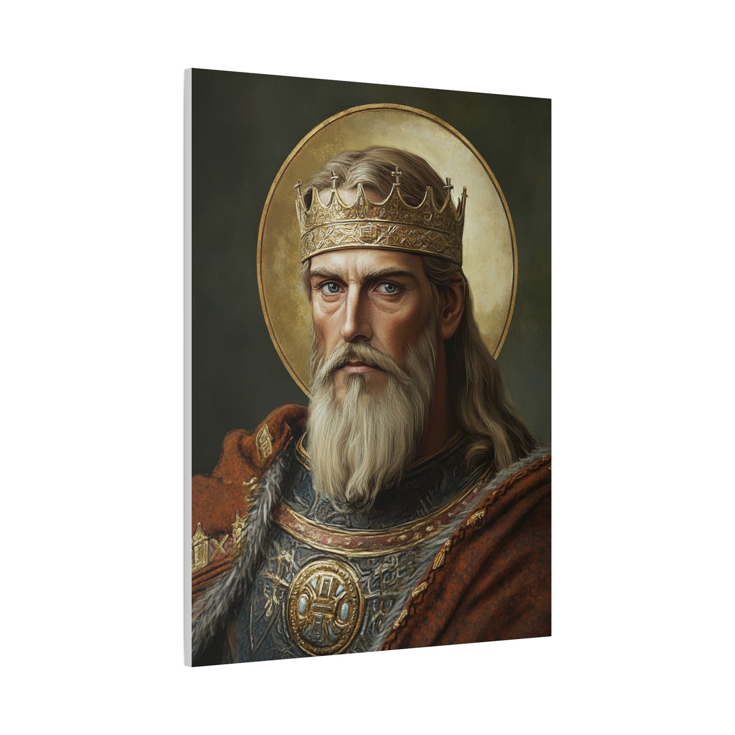 Ready to Hang - St. Olaf of Norway Catholic Canvas Wall Art, Christian Decor