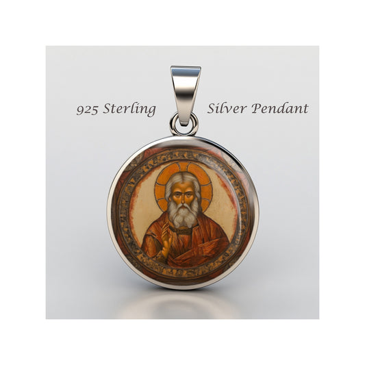 Saint Seraphim Serafim Of Sarov Catholic sterling silver 925 Christian Medal image 0