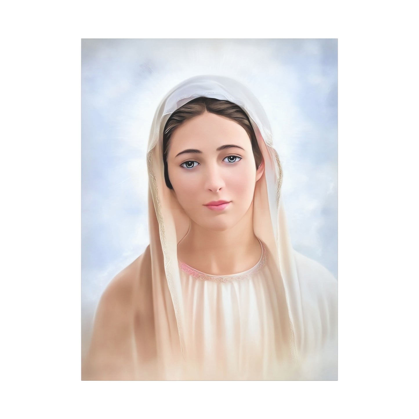 Our Lady Mary Medjugorje Catholic Canvas Wall Art, Christian Decor