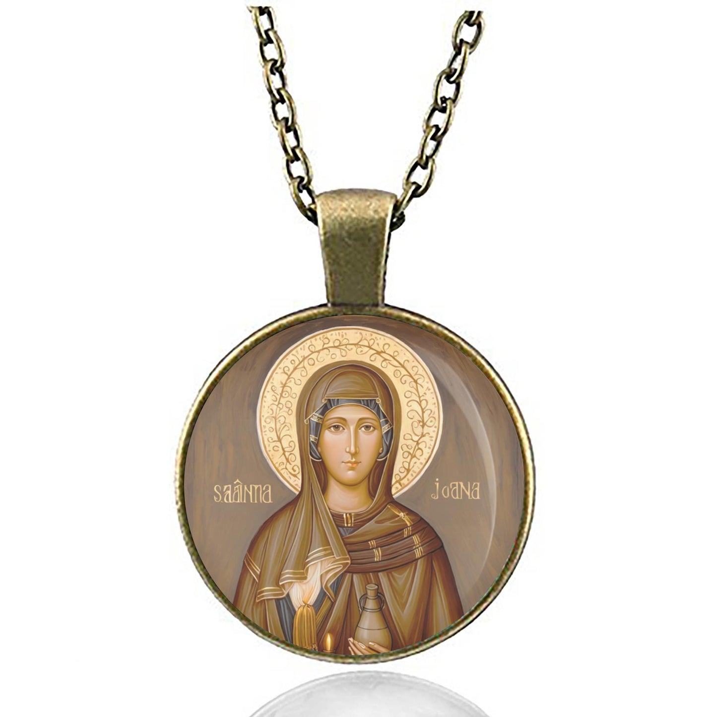 St. Joanna Necklace | Medal Pendant Christian Religious Jewelry