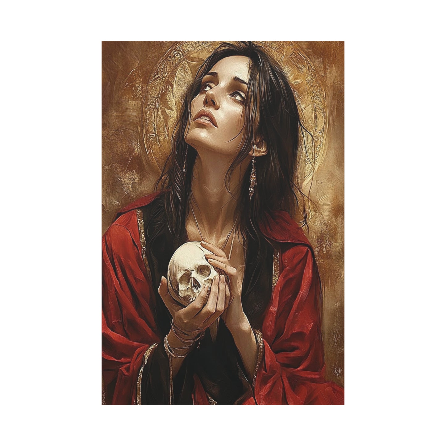 St. Mary Magdalene Catholic Canvas Wall Art, Christian Decor