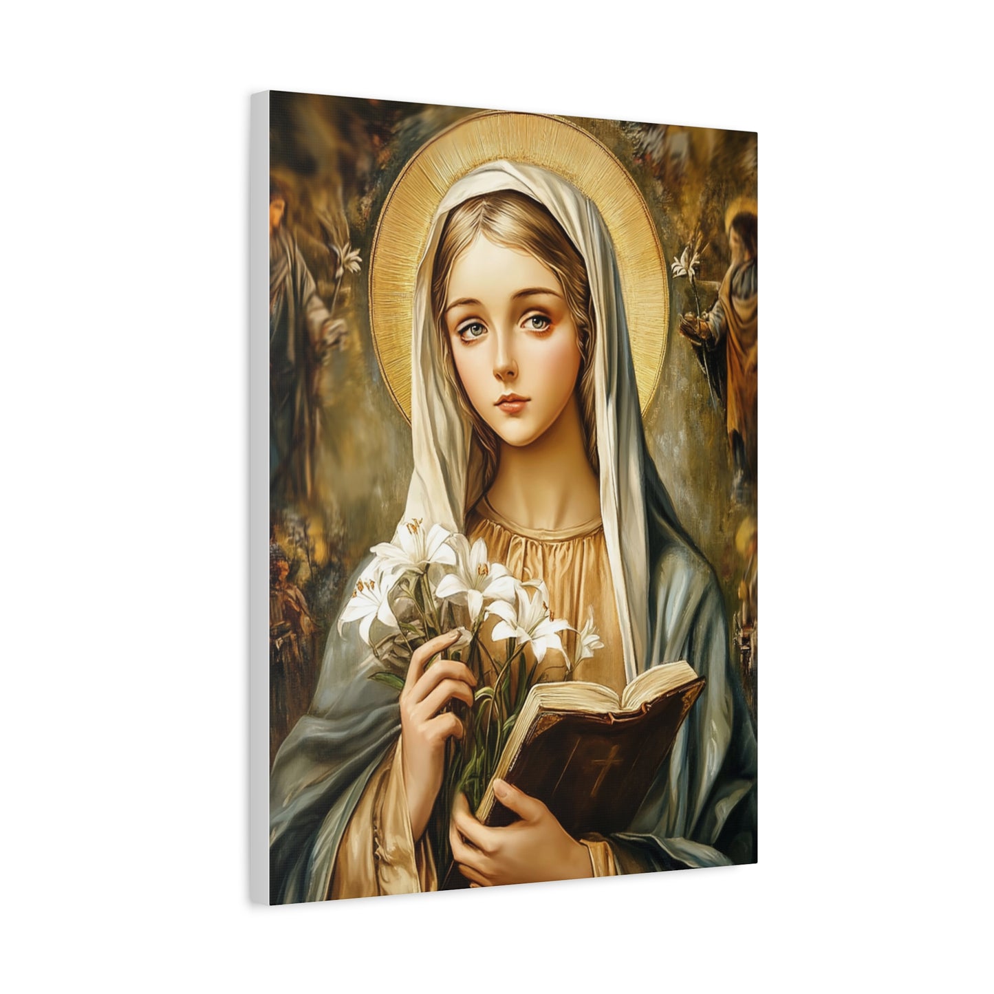St. Dymphna Catholic Canvas Wall Art, Christian Decor