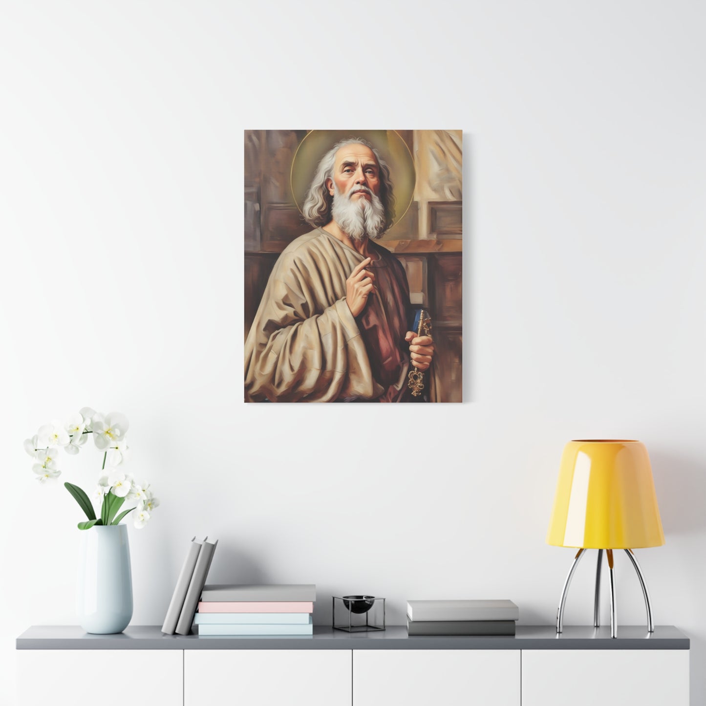 Ready to Hang - St. Peter the Apostle Catholic Canvas Wall Art, Christian Decor