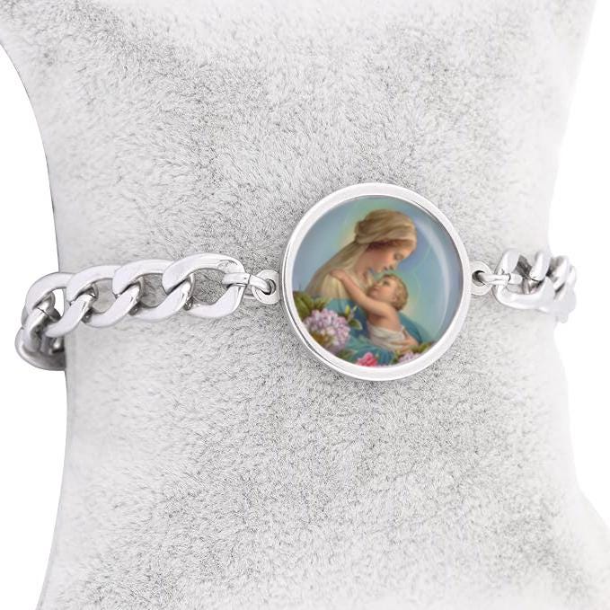 Our Lady Mary Curb Bracelet
