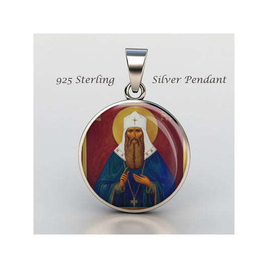 Saint Metropolitan Benjamin Of Petrograd sterling silver 925  Medal Patron image 0