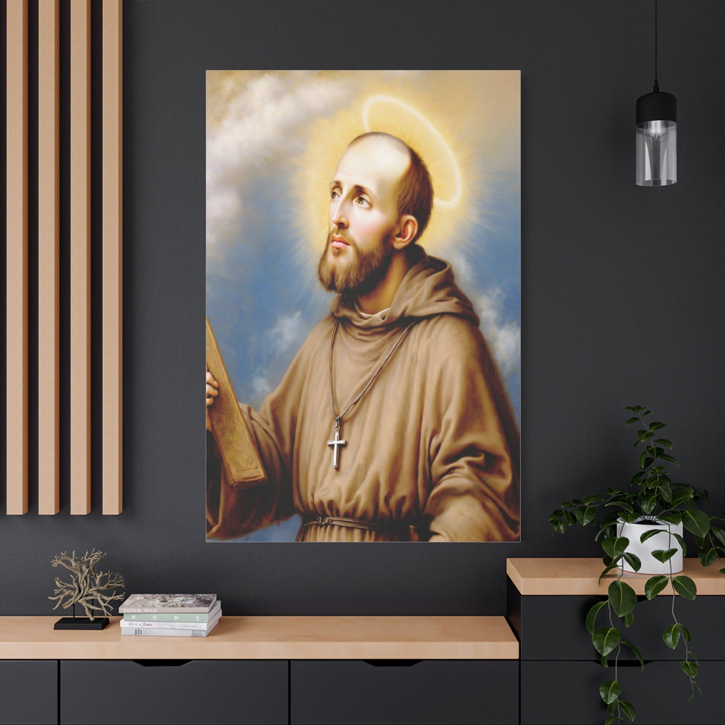 St. Francis de Sales Catholic Canvas Wall Art, Christian Decor