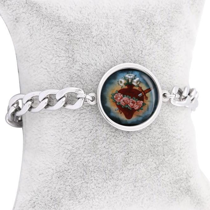 Our Lady Immaculate Heart Of Mary Curb Bracelet