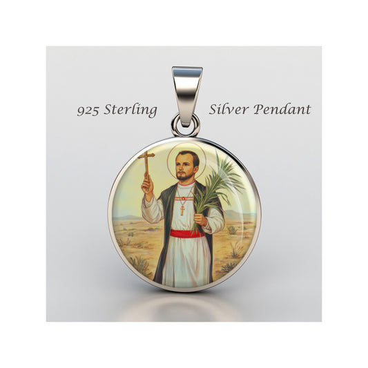 Saint Eulogius Of Cordoba Catholic sterling silver 925 Christian Medal Patron image 0