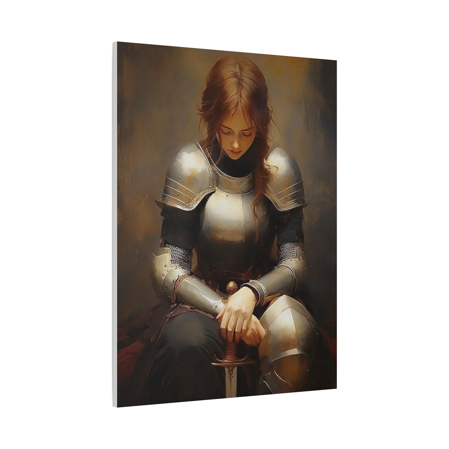 St. Joan of Arc Patron Catholic Canvas Wall Art, Christian Decor