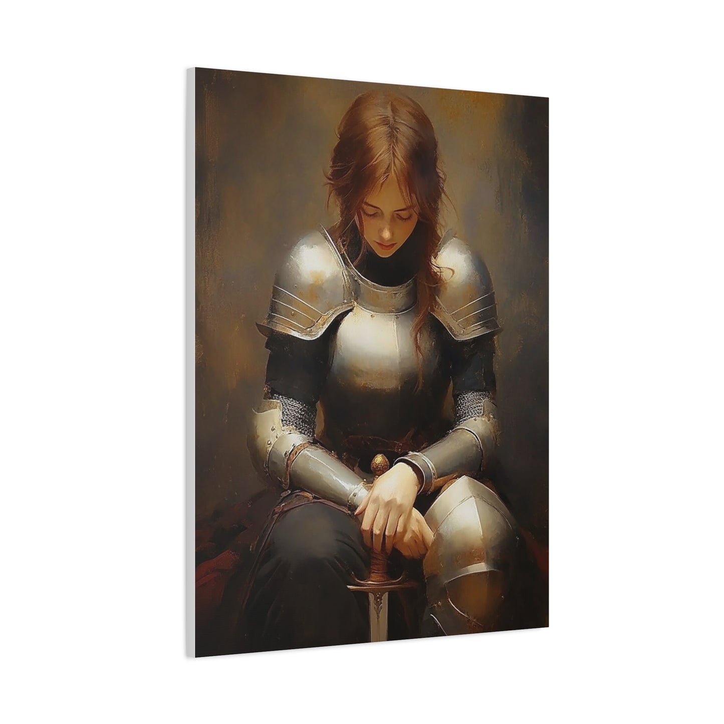 St. Joan of Arc Patron Catholic Canvas Wall Art, Christian Decor