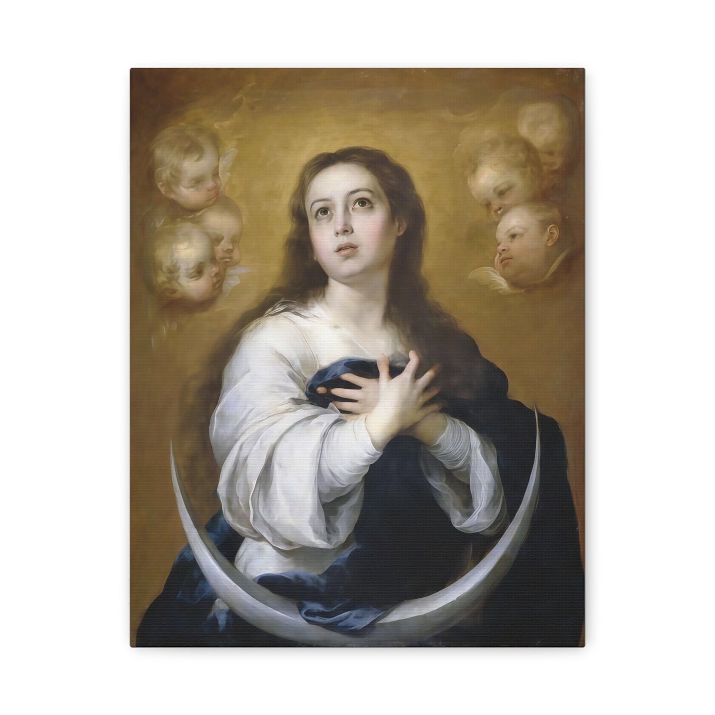 Ready to Hang - Immaculate Conception Virgin Mary Catholic Canvas Wall Art, Christian Decor