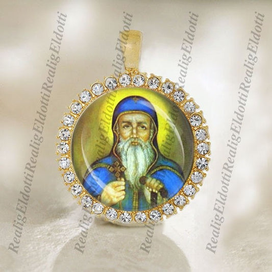 Saint Abba Shenouda Shenoute Archimandrite Catholic Gold Tone Religious Medal