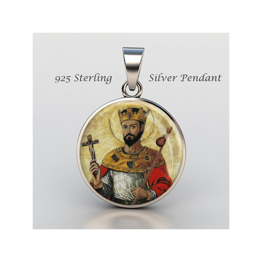 Saint Richard Religious Devotional sterling silver 925 Christian Medal Patron Pendant