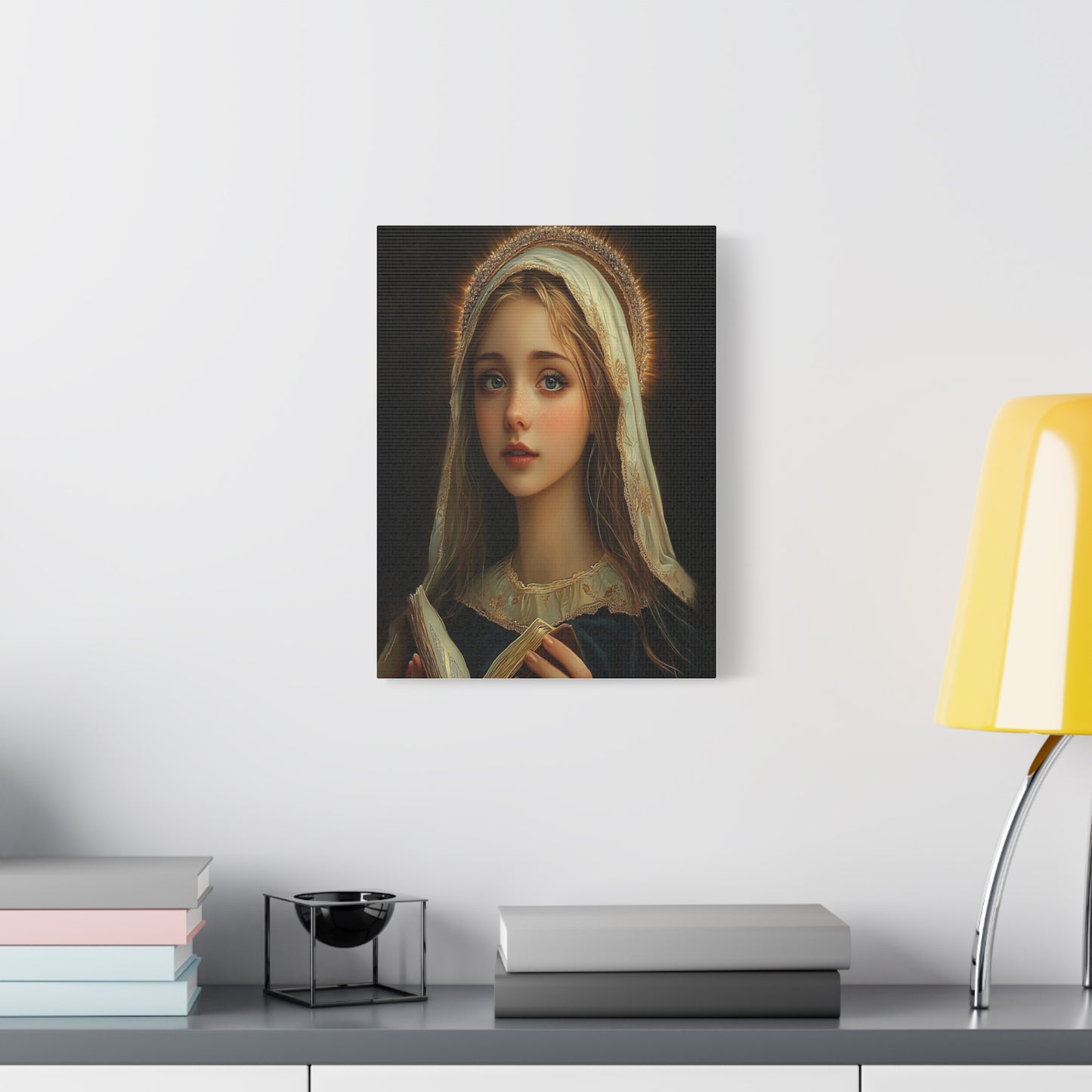 St. Hildegard of Bingen Catholic Canvas Wall Art, Christian Decor
