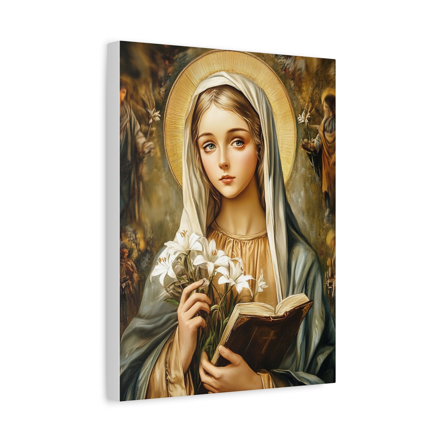 St. Dymphna Catholic Canvas Wall Art, Christian Decor