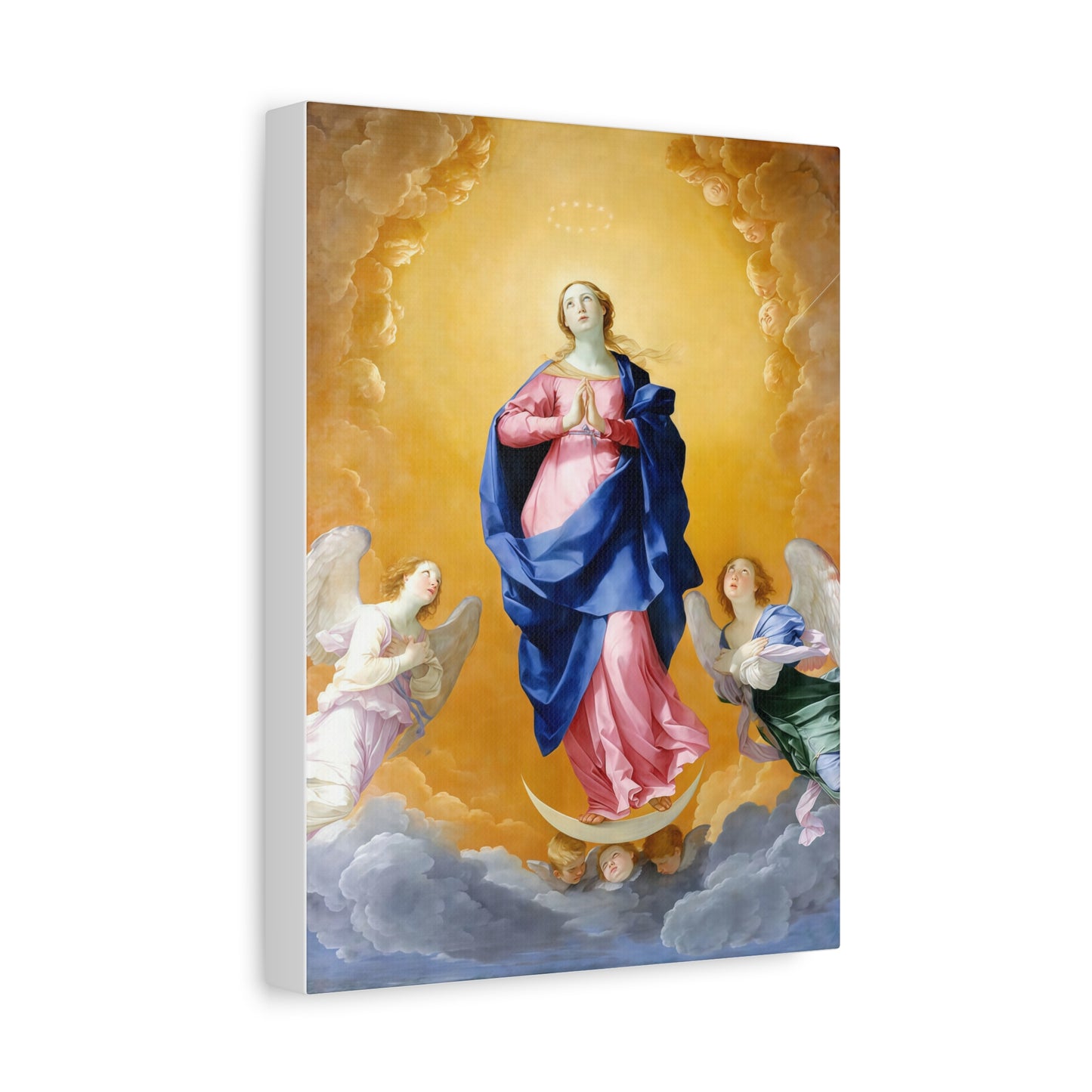 Ready To Hang - Mother Mary Immaculate Conception Our Lady Catholic Canvas Wall Art, Christian Decor