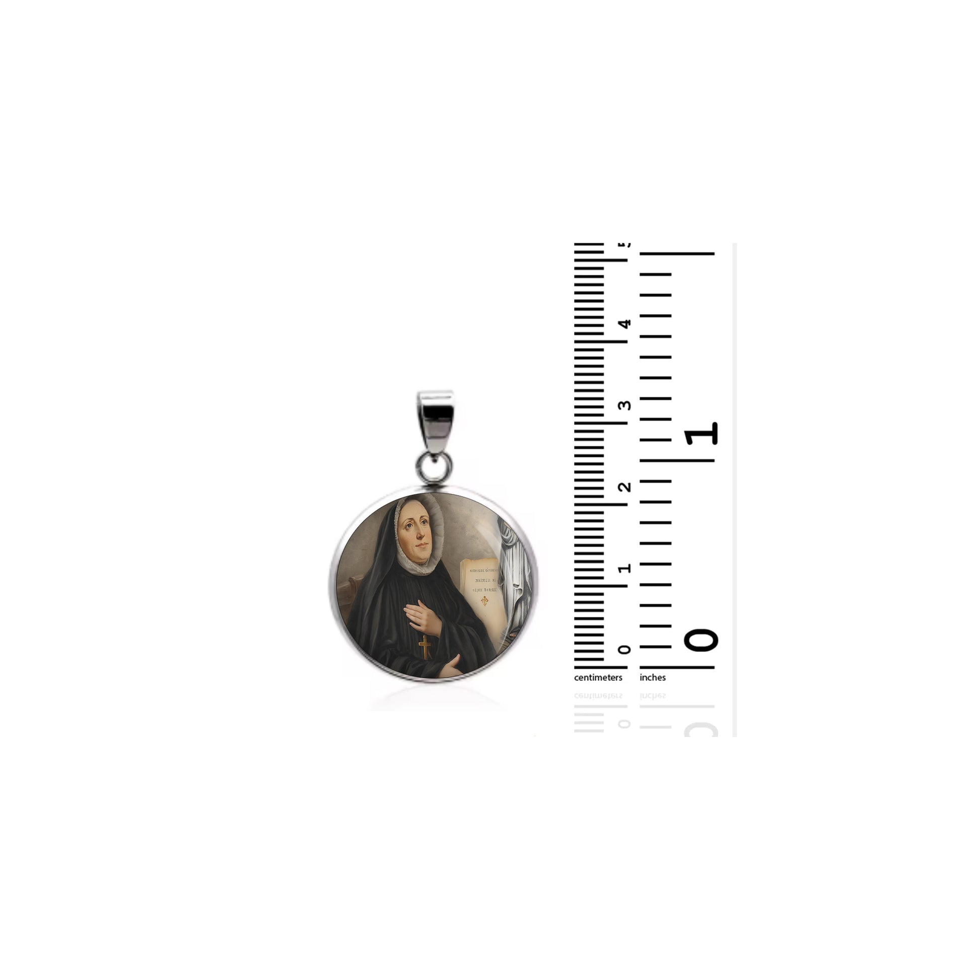 Saint Madeline Sophie Barat Catholic sterling silver 925 Christian Medal Patron image 1