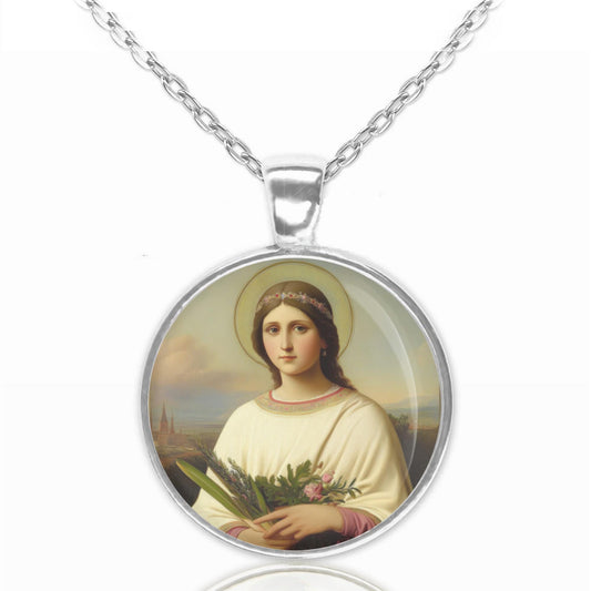 St Dorothy Saint Christian Catholic Medal Pendant Necklace