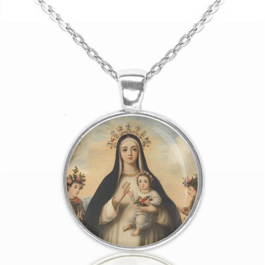 Rose of Lima Necklace Pendant, St. Rose of Lima Catholic Jewelry, Religious Gift for Women, Handmade Faith Accessory, Unique Charm