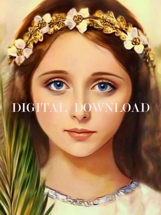 St. Philomena Art Digital Image Catholic Print image 0