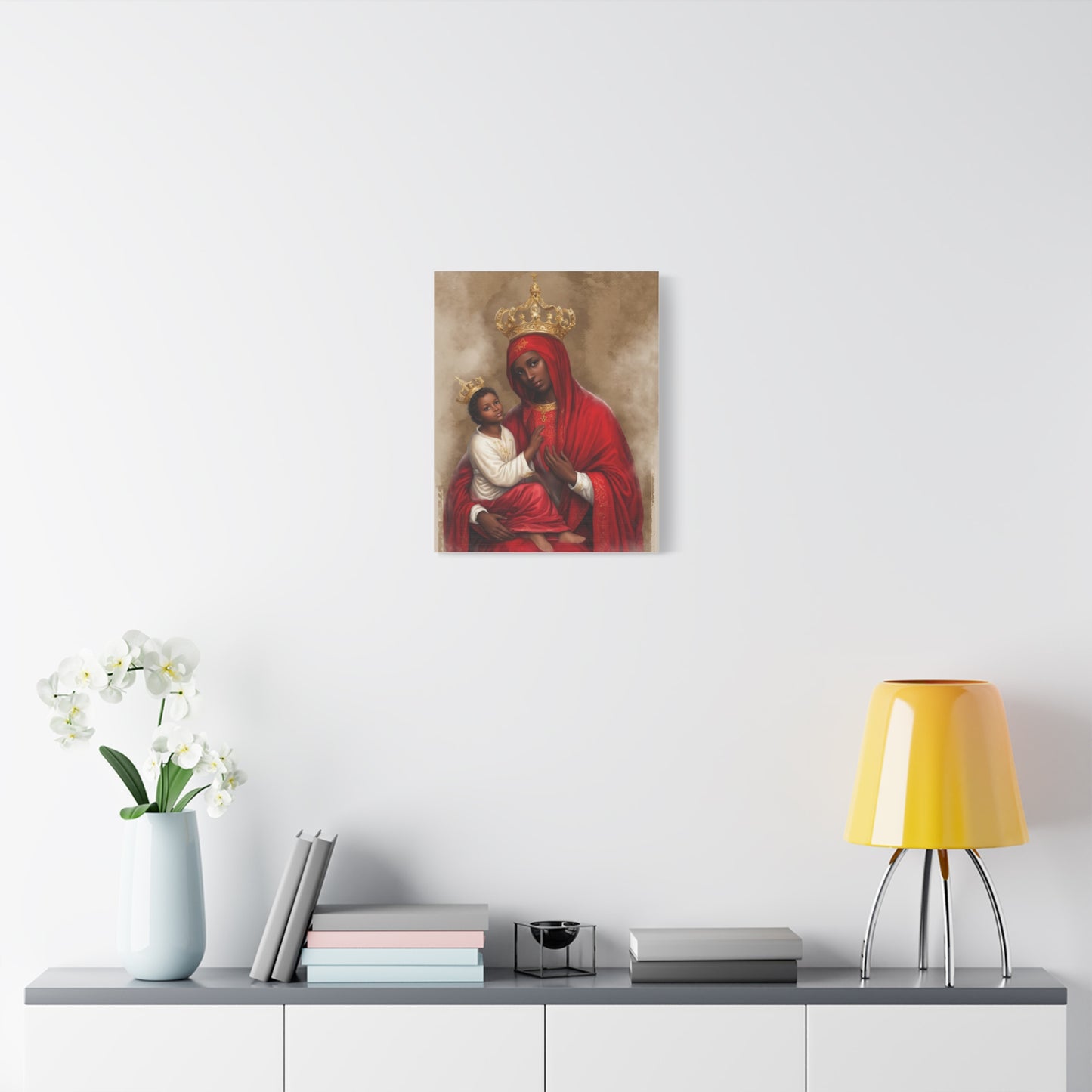 Our Lady of Chelm Mary Catholic Canvas Wall Art, Christian Decor