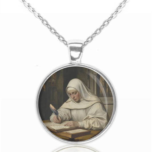Saint Catherine of Siena Necklace – Elegant Pendant Unique Religious Jewelry Sale