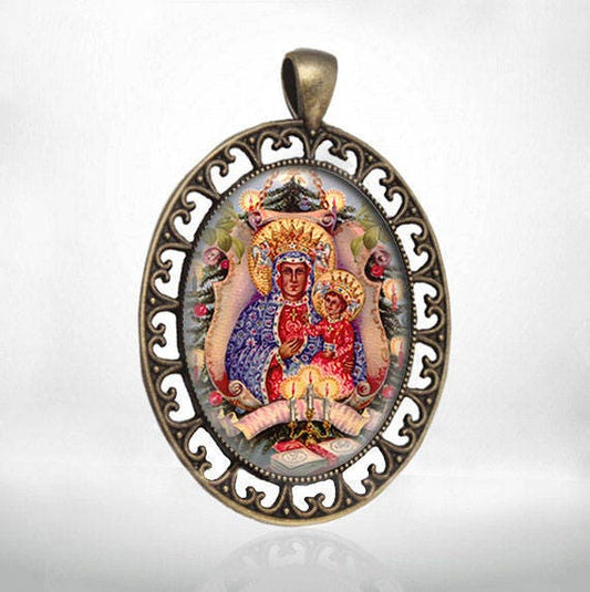 Our Lady of Czestochowa Religious Catholic Medal  Jewelry