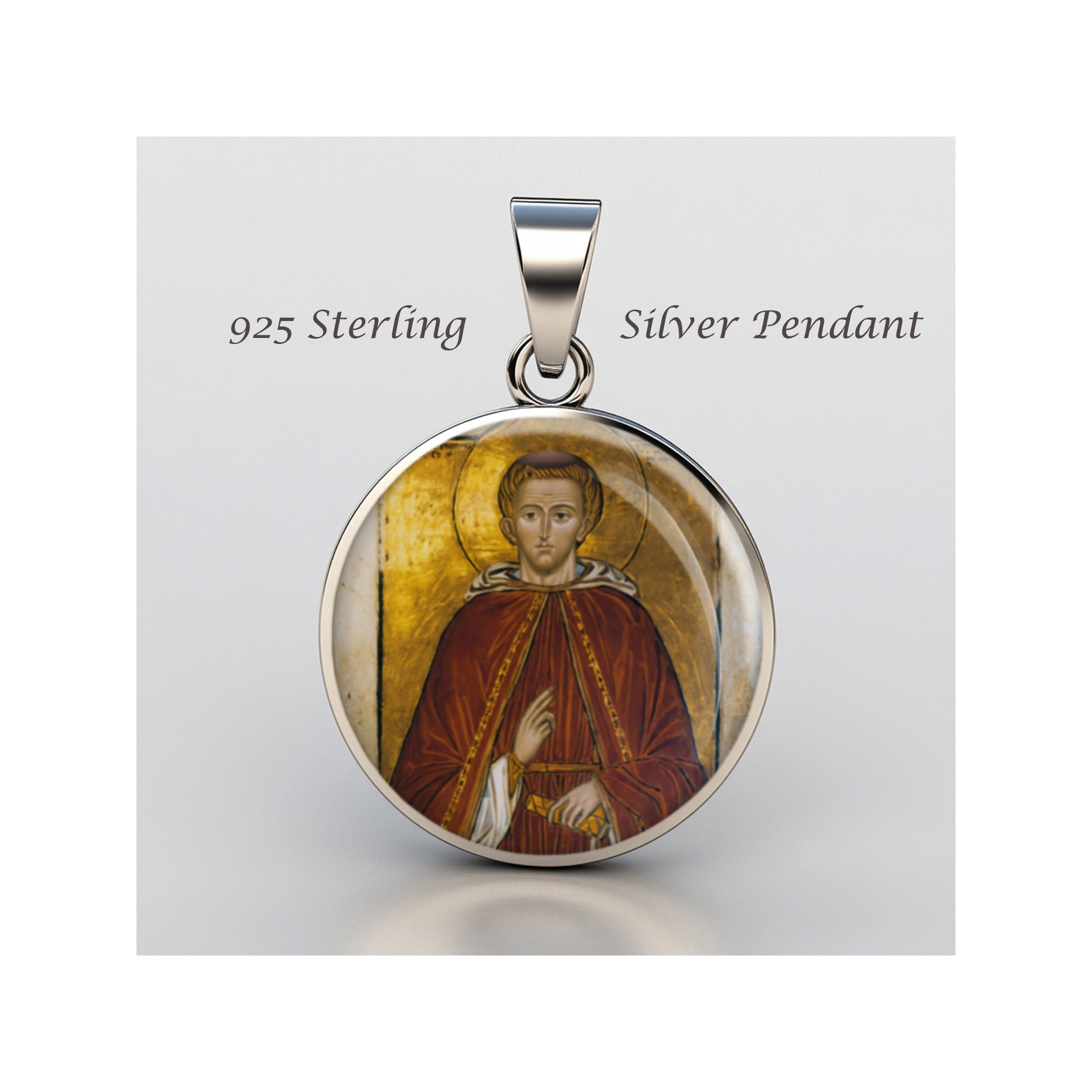 Saint Arthur Of Glastonbury Catholic sterling silver 925 Christian Medal Patron image 0