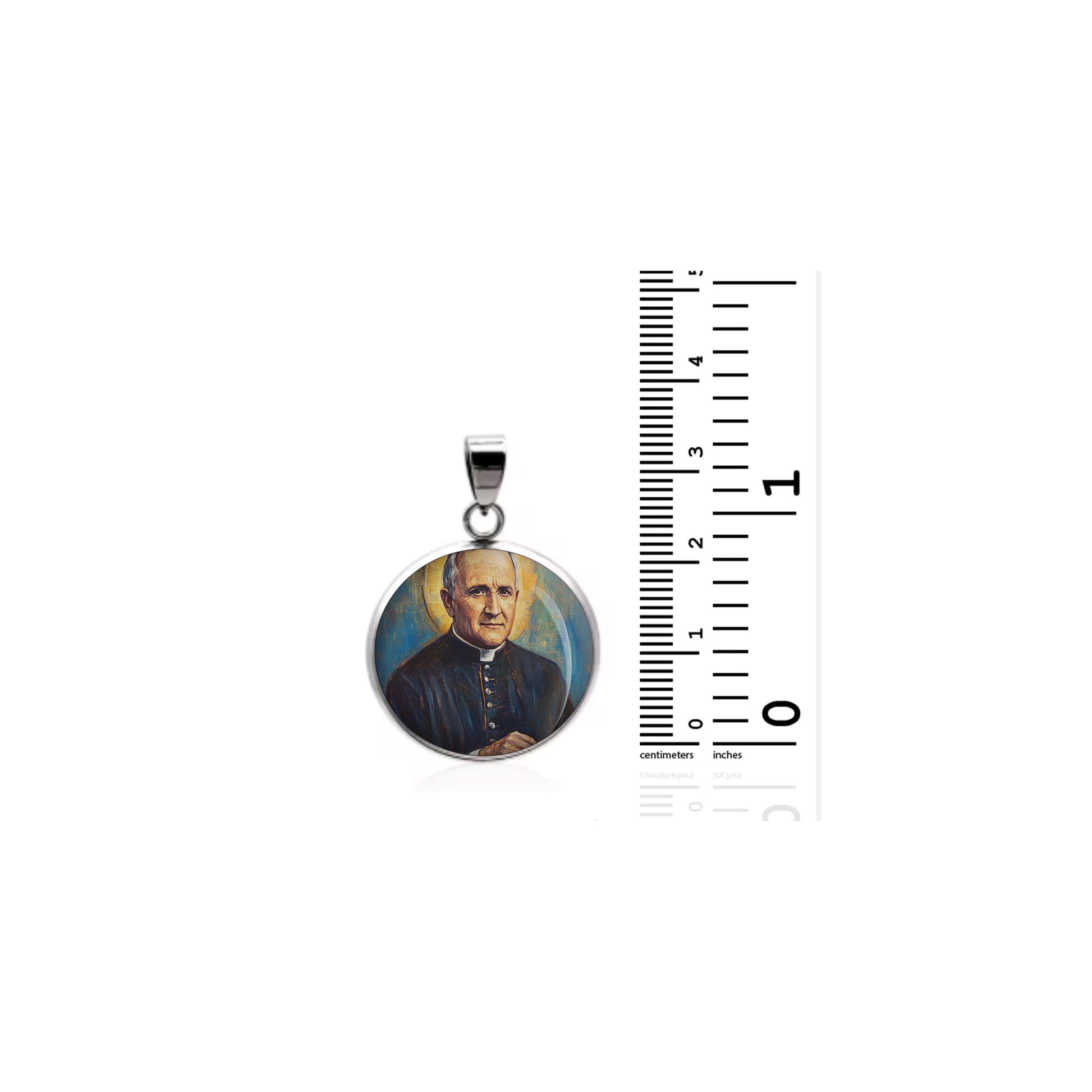 Saint Arnold Janssen Catholic sterling silver 925 Christian Medal Patron Pendant image 1