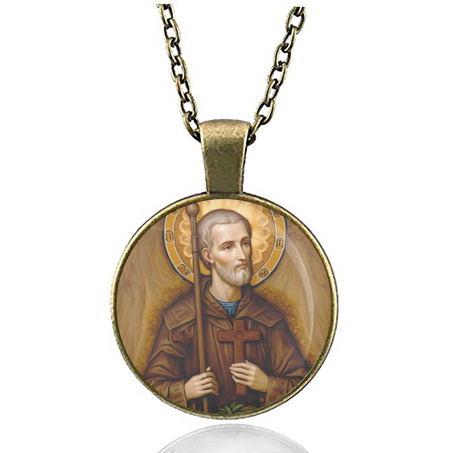 St Benedict Joseph Labre Necklace Pendant Medal