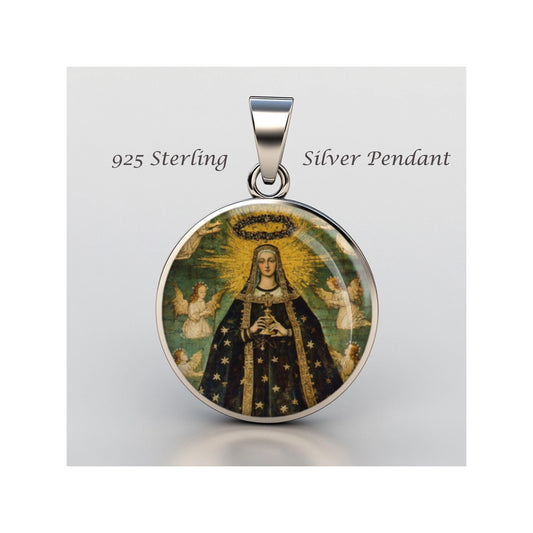 Saint Aldegunais St Alda Religious Devotional sterling silver 925 Christian Medal Patron