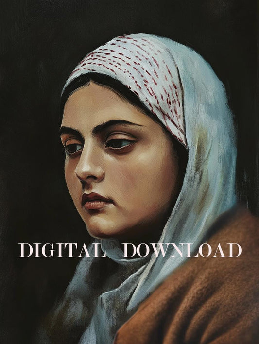 St Bernadette Soubirous of Lourdes Catholic Art Digital Image image 0