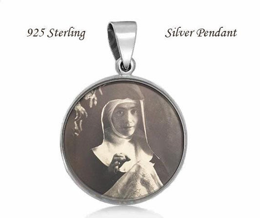 Blessed Elena Aiello Religious Christian 925 Silver Medal Round 20mm Patron Saint