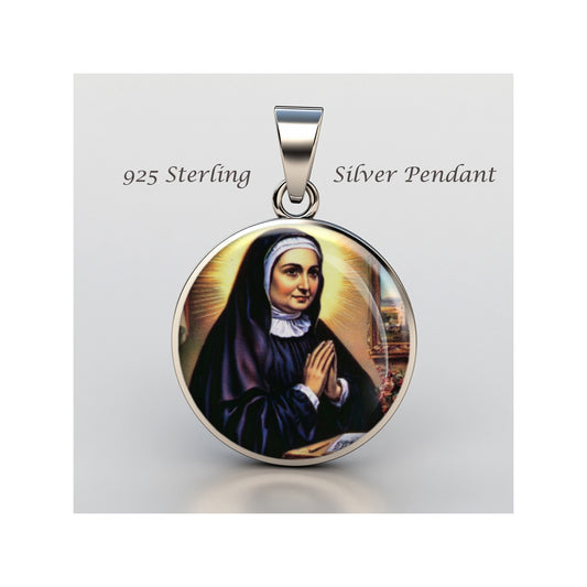 Saint Elisabeth Elisabetta Canori Mora Catholic sterling silver 925 Medal Patron image 0