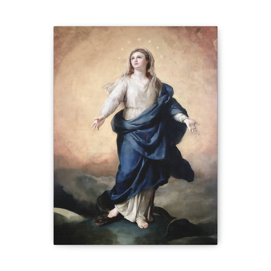 Ready to Hang - Immaculate Conception Virgin Mary Catholic Canvas Wall Art, Christian Decor