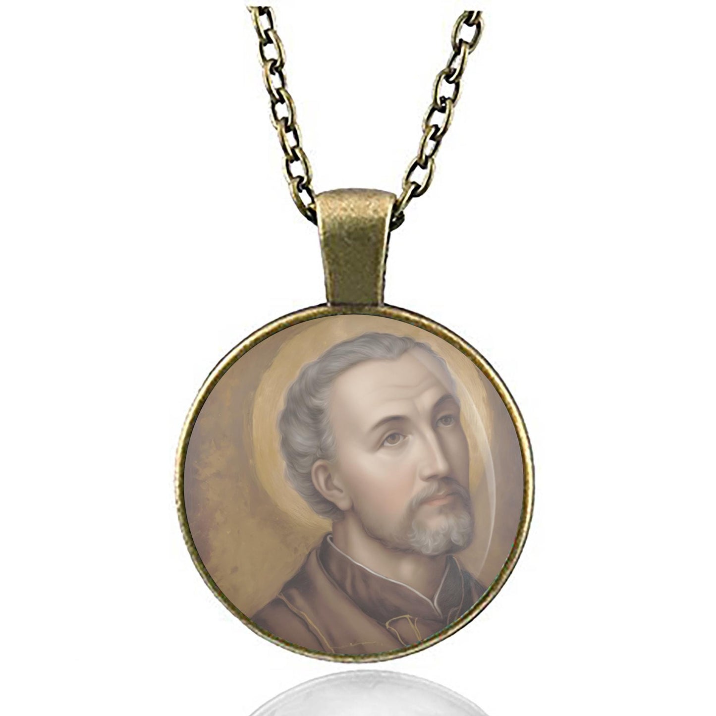 St Jean de Brebeuf French Jesuit Missionary Catholic Necklace Medal Pendant Jewelry