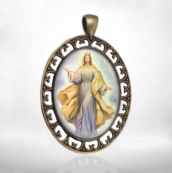 Our Lady of Knock Ireland Virgin Mary Catholic Medal Religious Pendant
