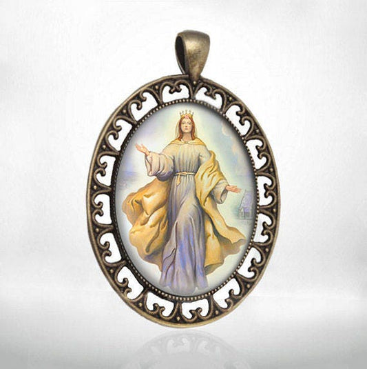 Our Lady of Knock Ireland Virgin Mary Catholic Medal Religious Pendant