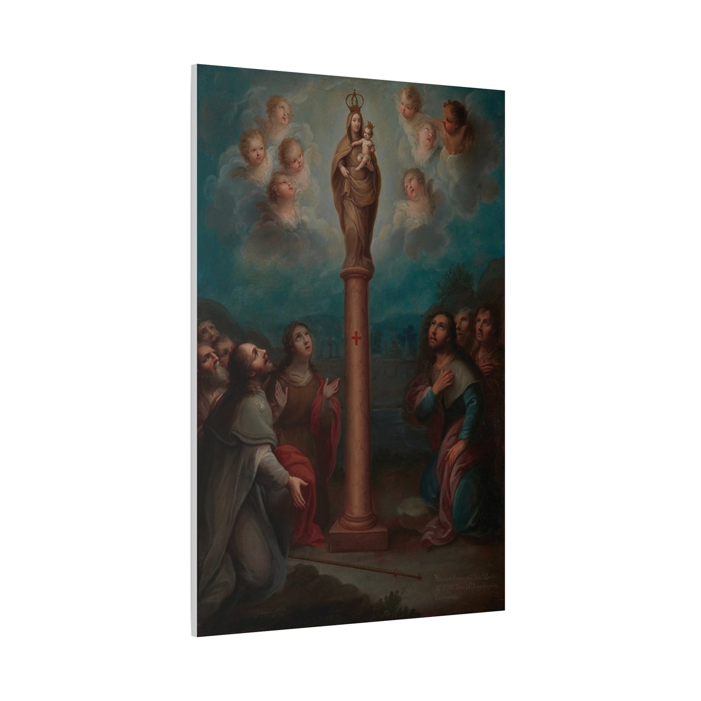 The Apparition of the Virgin of El Pilar to St. James Catholic HQ Print on Canvas Ready To Hang - Virgin Mary Canvas
