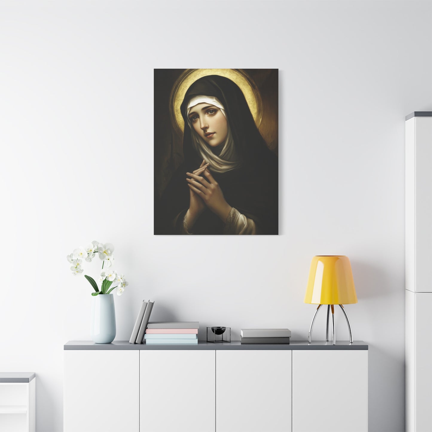 St. Bridget of Sweden Catholic Canvas Wall Art, Christian Decor