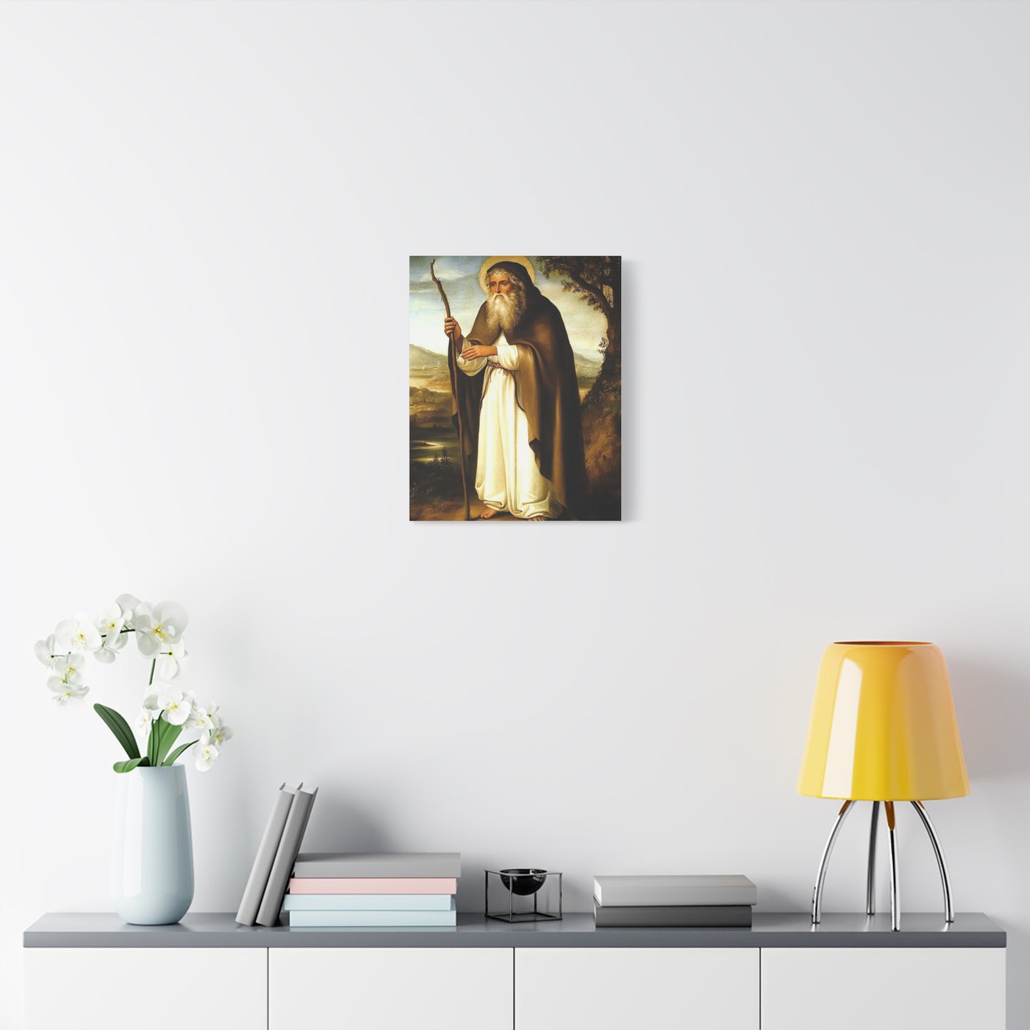 St. Anthony of the Desert Canvas Print, Catholic Decor Wall, Gift Religious Christian